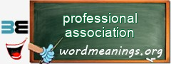 WordMeaning blackboard for professional association
